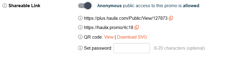 One-Click Shareable Links - Optional Password Protection